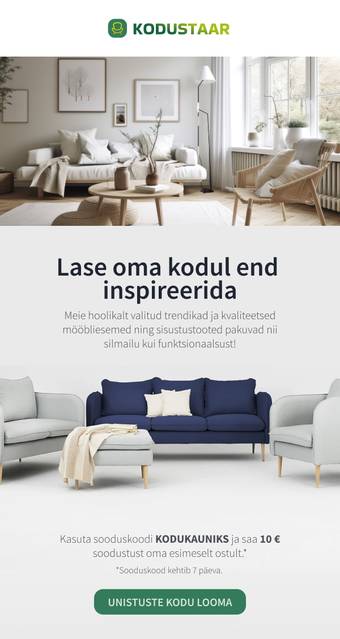 Kodustaari uudiskirja päis